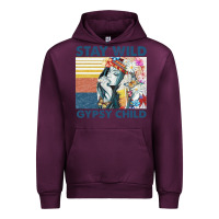 Mauve Wine stay wild gypsy child letter rainbow Urban Hoodie - artisFamous