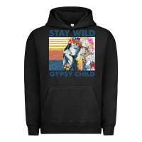 Pigment Black stay wild gypsy child letter rainbow Urban Hoodie - artisFamous