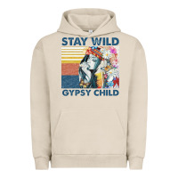 Pigment French Oak stay wild gypsy child letter rainbow Urban Hoodie - artisFamous