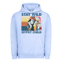 Pigment Grape Ice stay wild gypsy child letter rainbow Urban Hoodie - artisFamous