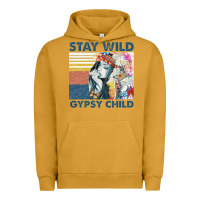Pigment Peanut Butter stay wild gypsy child letter rainbow Urban Hoodie - artisFamous