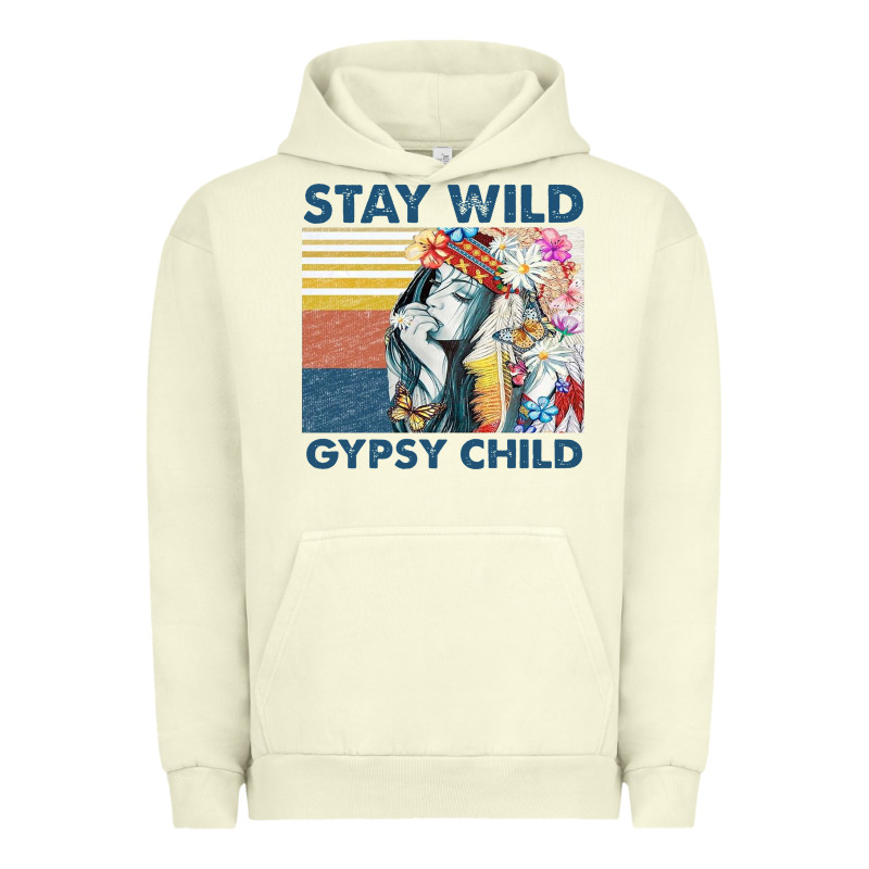 Stay Wild Gypsy Child Letter Rainbow Urban Hoodie by artisFamous | Teevron