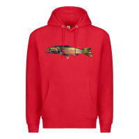 Red Steelhead Trout Premium Hoodie - LillyAllenDesigns