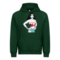 Forest Green wonder woman Urban Hoodie - artisFamous