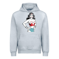 Heather Grey wonder woman Urban Hoodie - artisFamous