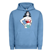 Pigment Pebble Blue wonder woman Urban Hoodie - artisFamous
