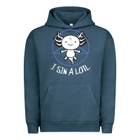 Pigment Midnight Navy i sin a lotl hail satan pentagram Urban Hoodie - artisFamous