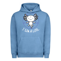 Pigment Pebble Blue i sin a lotl hail satan pentagram Urban Hoodie - artisFamous