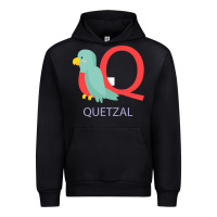 Black Cute Quetzal Kid's Urban Hoodie - artisFamous