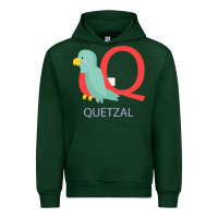 Forest Green Cute Quetzal Kid's Urban Hoodie - artisFamous