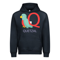 Navy Cute Quetzal Kid's Urban Hoodie - artisFamous