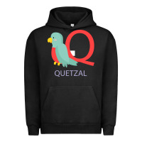 Pigment Black Cute Quetzal Kid's Urban Hoodie - artisFamous