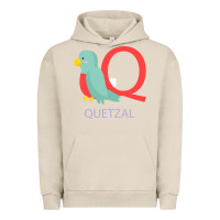 Pigment French Oak Cute Quetzal Kid's Urban Hoodie - artisFamous