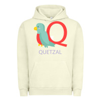 Pigment Pistachio Cute Quetzal Kid's Urban Hoodie - artisFamous