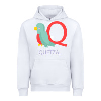 White Cute Quetzal Kid's Urban Hoodie - artisFamous