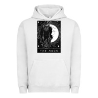 Tarot Card Crescent Moon And Cat Graphic Urban Hoodie | Teevron