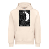 Sandshell tarot card crescent moon and cat graphic Urban Hoodie - artisFamous