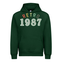Forest Green Retro 1987 Urban Hoodie - artisFamous