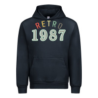 Navy Retro 1987 Urban Hoodie - artisFamous