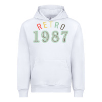 White Retro 1987 Urban Hoodie - artisFamous