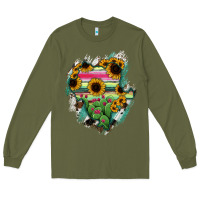 Army Green Durango State Of Mexico Map Long Sleeve Tee - RanaPortraitStore
