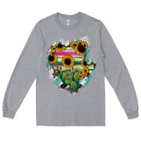 Heather Grey Durango State Of Mexico Map Long Sleeve Tee - RanaPortraitStore