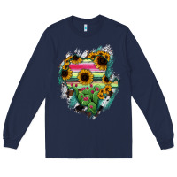Navy Durango State Of Mexico Map Long Sleeve Tee - RanaPortraitStore