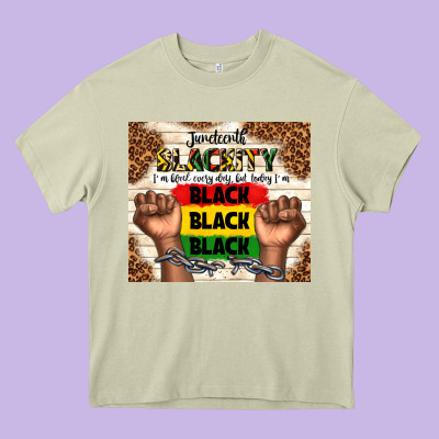 Juneteenth Blackity Black Black Black Heavy Core Tee Designed By Tumblerdesignbyshophia