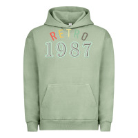 Pigment Oil Green Retro 1987 Urban Hoodie - artisFamous