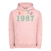 Pigment Salmon Retro 1987 Urban Hoodie - artisFamous