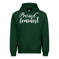 Forest Green Proud feminist Urban Hoodie - artisFamous