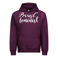 Mauve Wine Proud feminist Urban Hoodie - artisFamous