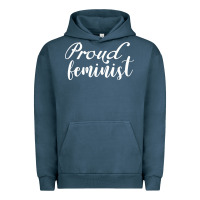 Pigment Midnight Navy Proud feminist Urban Hoodie - artisFamous