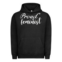 Pigment Black Proud feminist Urban Hoodie - artisFamous