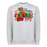 Heather Grey mexican nurse Heavyweight Sweatshirt - AdoDesignShop