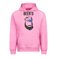 Fuchsia Pink beer'd funny Urban Hoodie - artisFamous