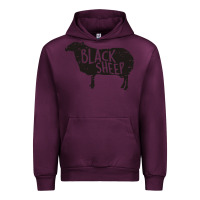 Mauve Wine black sheep silhouette Urban Hoodie - artisFamous