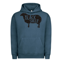 Pigment Midnight Navy black sheep silhouette Urban Hoodie - artisFamous