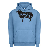 Pigment Pebble Blue black sheep silhouette Urban Hoodie - artisFamous