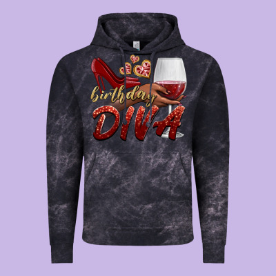 Birthday Diva Vintage Hoodie Designed By Bundleandbundleshop