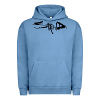 Pigment Pebble Blue staind Urban Hoodie - artisFamous