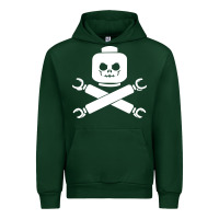 Forest Green block face pirate Urban Hoodie - artisFamous
