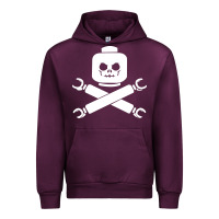 Mauve Wine block face pirate Urban Hoodie - artisFamous