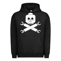 Pigment Black block face pirate Urban Hoodie - artisFamous