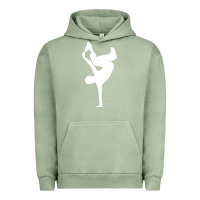 Pigment Oil Green breakdancer Urban Hoodie - artisFamous
