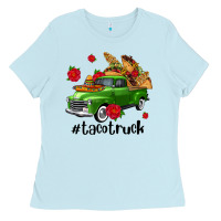 Baby Blue tacotruck olivia Ladies Tee - OliviaCreatesArt