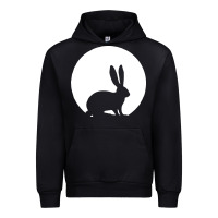 Black bunny and full moon funny Urban Hoodie - artisFamous
