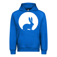 Cobalt bunny and full moon funny Urban Hoodie - artisFamous