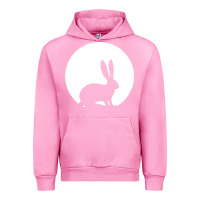 Fuchsia Pink bunny and full moon funny Urban Hoodie - artisFamous