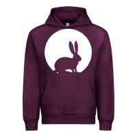 Mauve Wine bunny and full moon funny Urban Hoodie - artisFamous